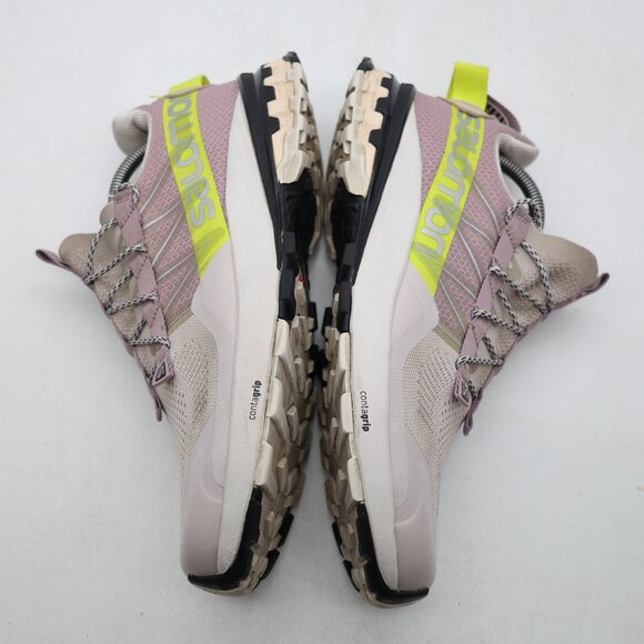 Salomon XA CoverAsh Men's 9 Women's 10 Trail Running Hiking Grey Lime Green - Picture 7 of 10